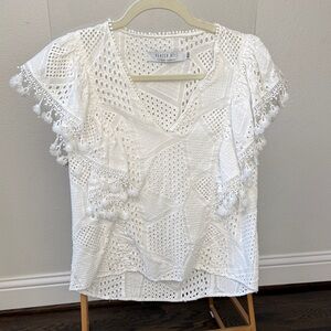 White Hunter Bell Lace Top